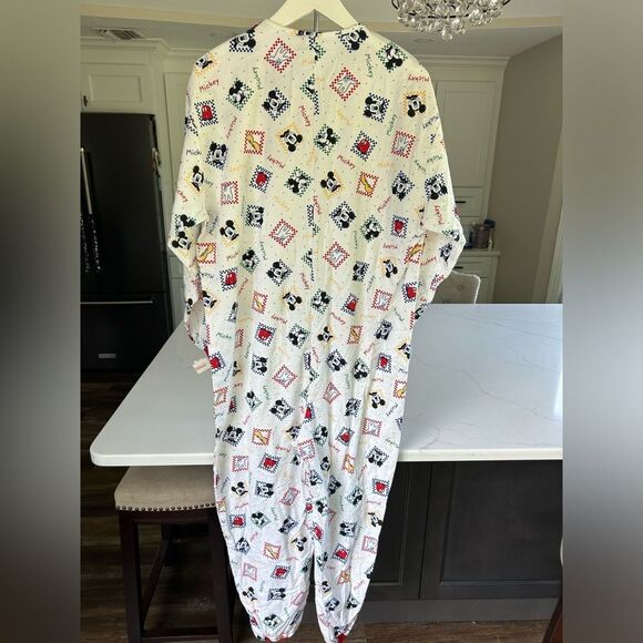 Disney Vintage Mickey Mouse Unlimited One Piece Sleepwear Pajamas Adult - Picture 10 of 14